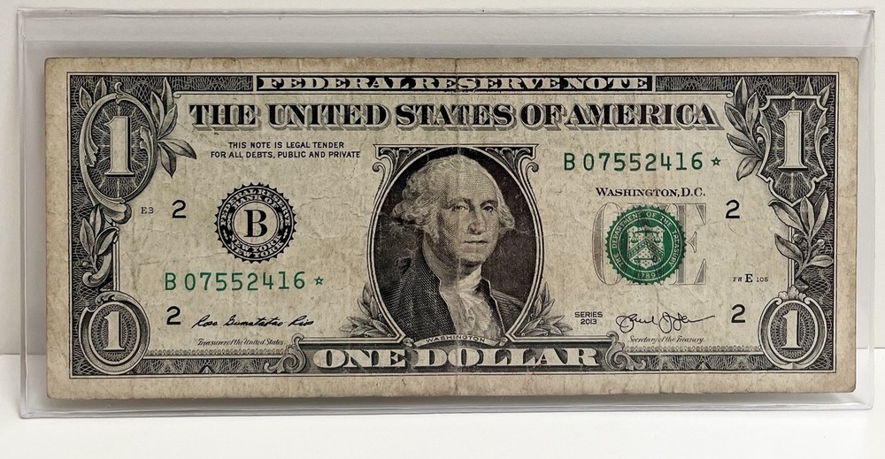 $1 2013 B Duplicate FW Star Note B07552416