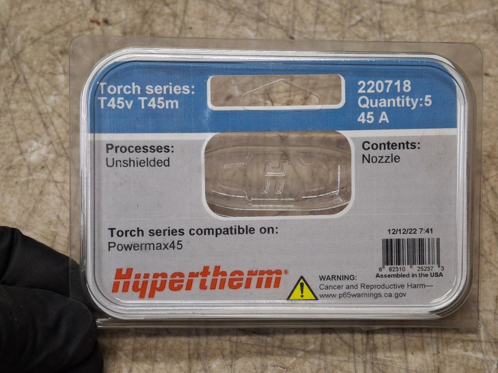 3 Pack Hypertherm Genuine Powermax 45 Extended Nozzle  220718