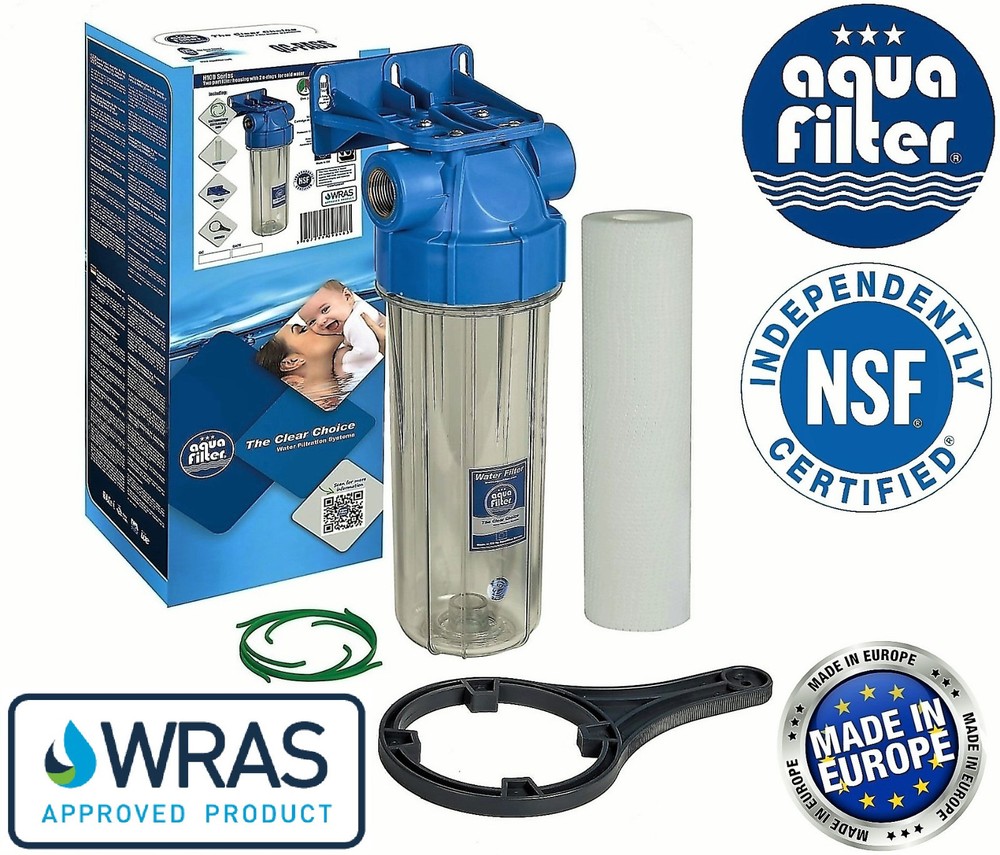 1" 3/4" 1/2" Cold Water Filtration In-Line Purify System Housing + Filter Set