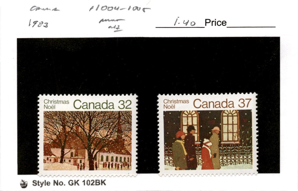 Canada, Postage Stamp, #1004-1005 Mint NH, 1983 Christmas (AE)