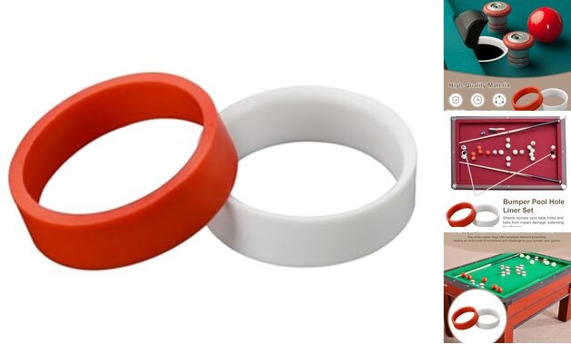 Hole Liners for Bumper Pool Table Plastic Replacement Bumper Table Hole Rings
