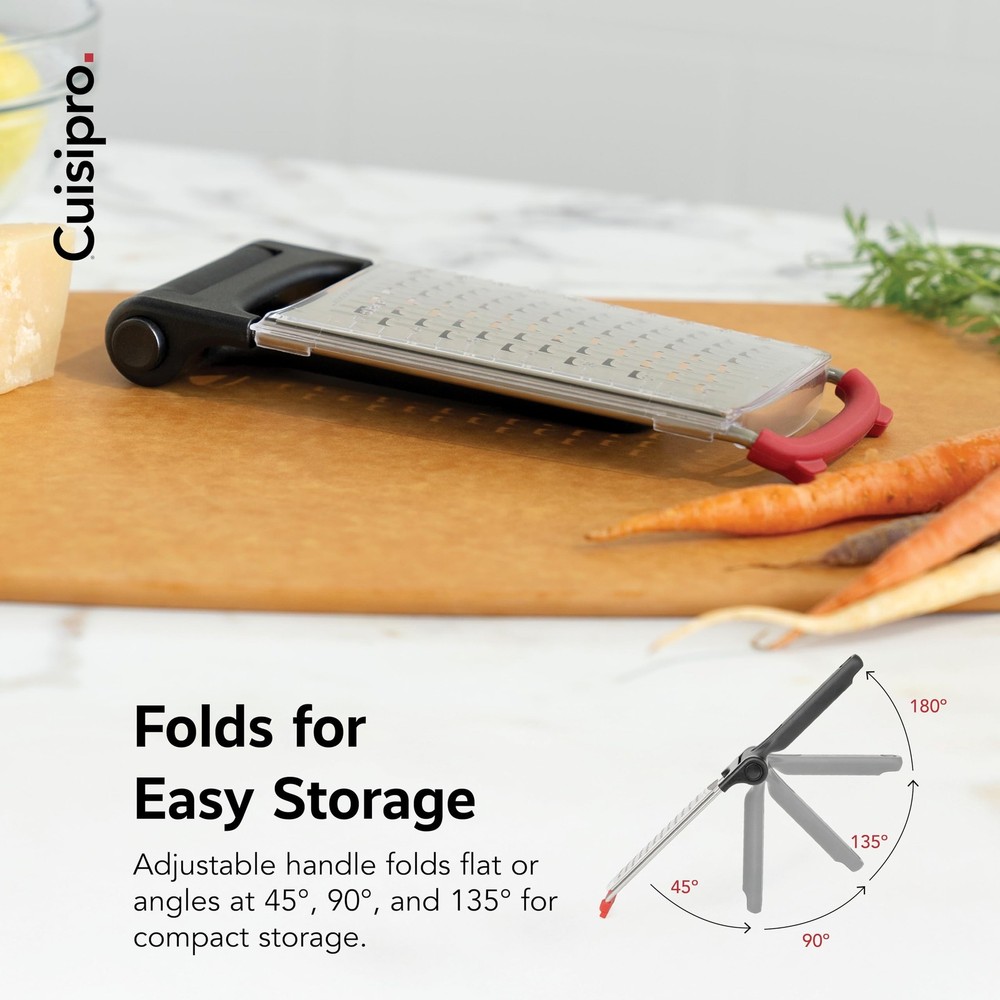 Surface Glide Technology Stainless Steel Folding Handle Grater, Coarse