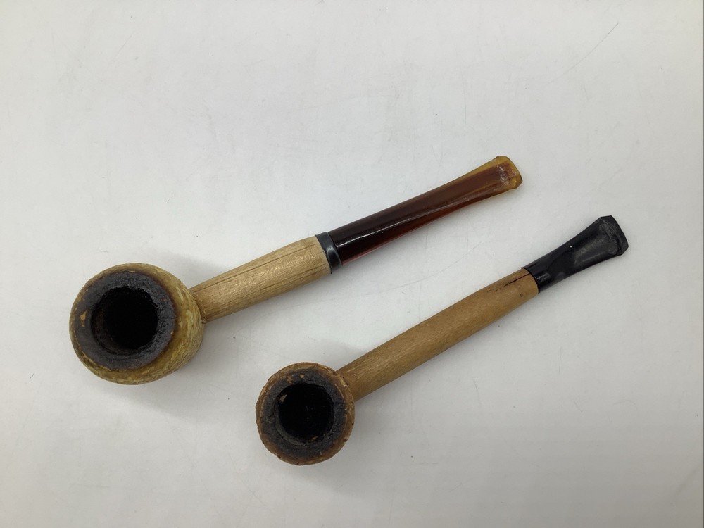 2 Used Vintage Corn Cob Pipes