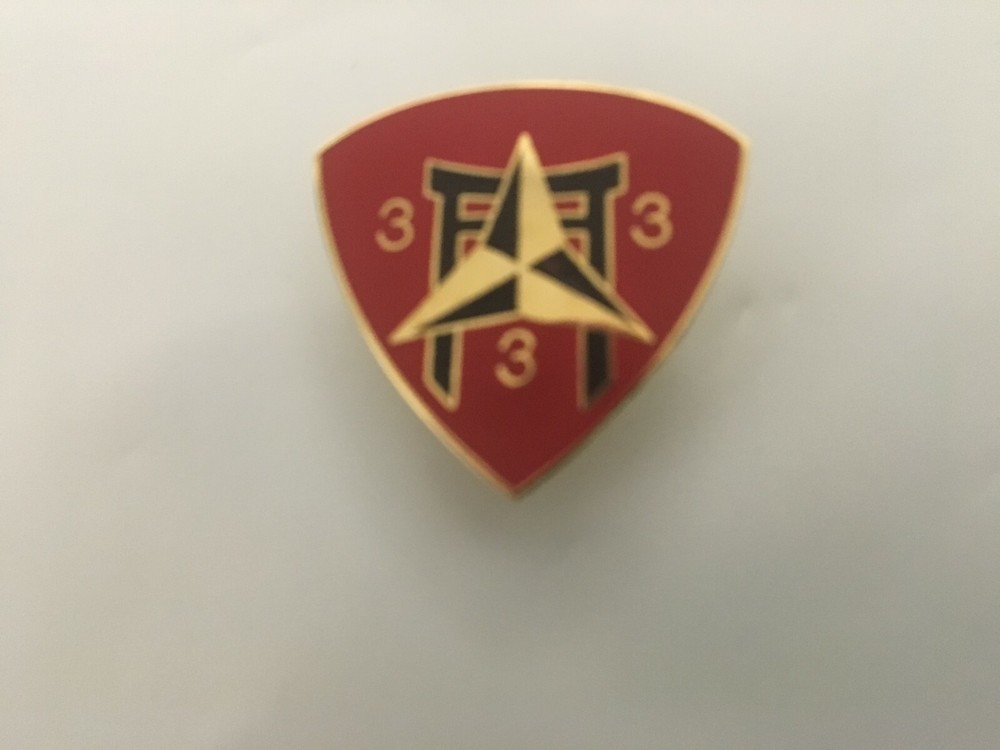 USMC 3/3/3RD MARINE DIVISION HAT PIN