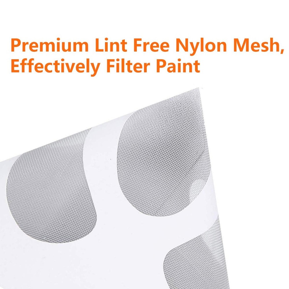 150 Pack 100 Micron Paint Cone Paint Strainers Filter Cone with Fine Nylon Mesh