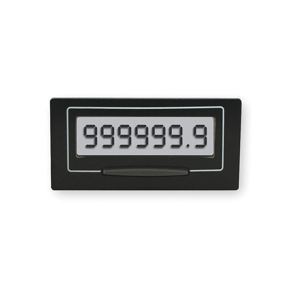 ENM L6C LCD Hour Meter,Self Powered,Rectangular 2PAT2