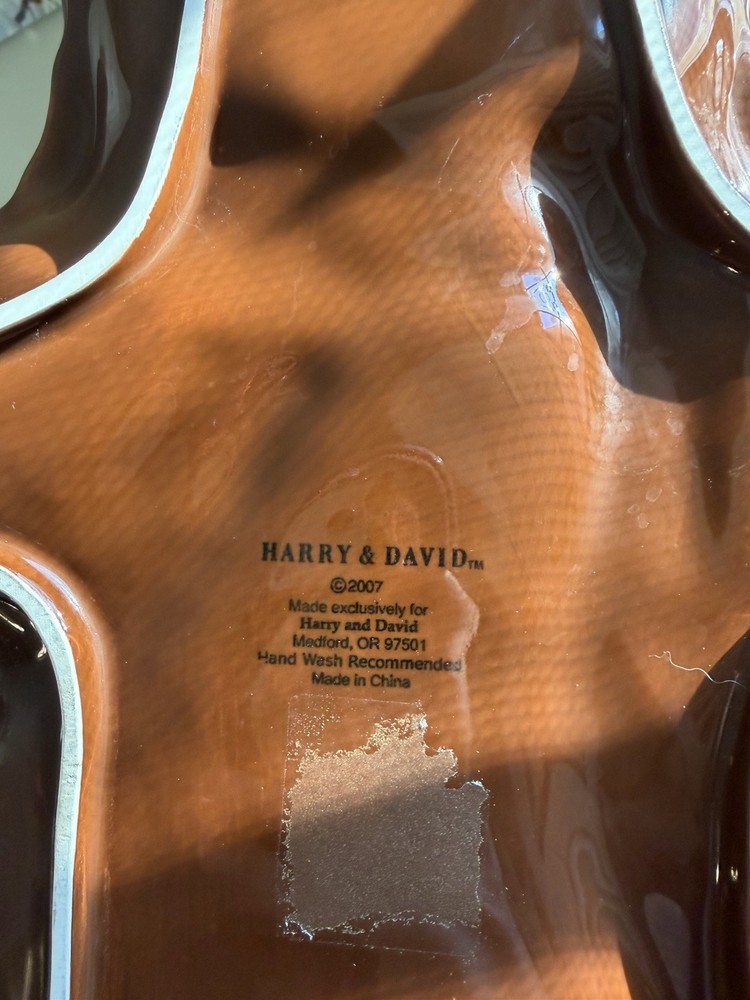 Harry & David Gingerbread Man Serving Platter