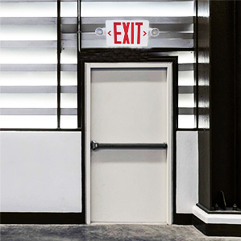 8Pack LED Exit Sign Emergency Light–Hi Output Compact Combo Red Fire UL listed