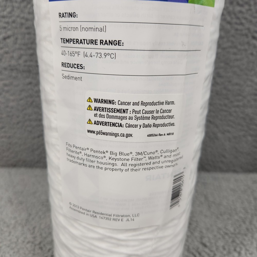 Pentek WP5BB20P String Wound PolyPropylene Filter