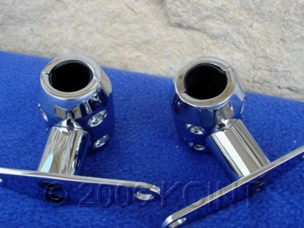 CHROME DNA SPRINGER 8-18" FRONT END FENDER MOUNTS FOR HARLEY