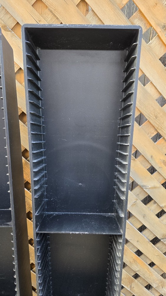 QTY (2) Laserline 60 CD Tower Storage Rack Black 120 Total CD Storage