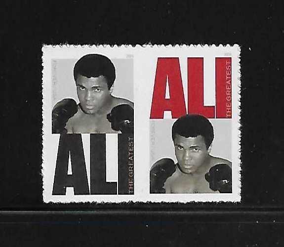 US Muhammad Ali Forever Attached Pair Scott #6050-6051