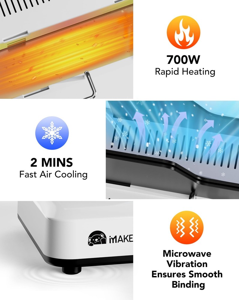 MAKEASY Thermal Binding Machine 500 Sheets Capacity with 10PCS Binding...