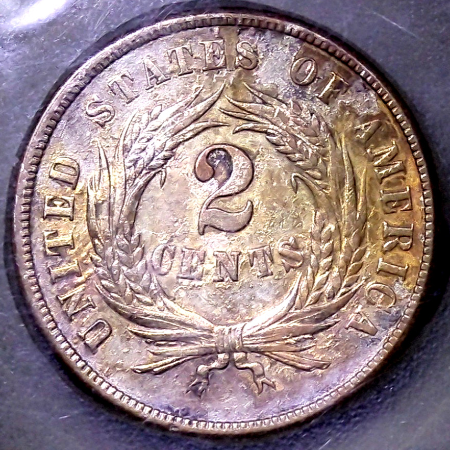 1865 2C SHIPWRECK COIN UNC