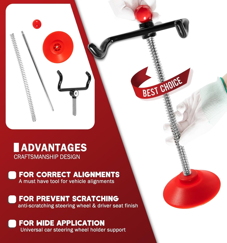 Steering Wheel Holder Alignment Lift Rack Adjustable Tool Correct Alignments Bus