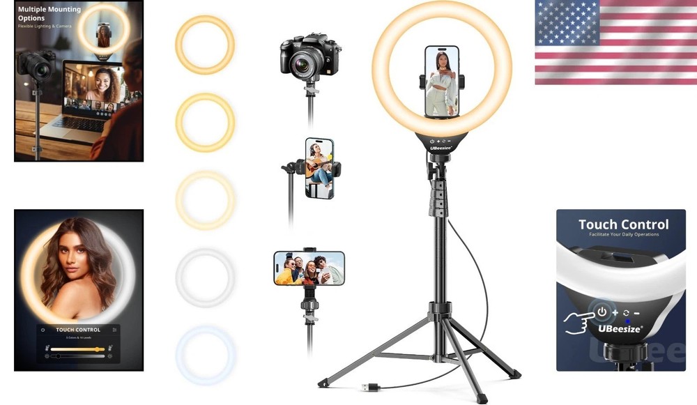 Professional 12'' LED Ring Light for YouTube and Instagram