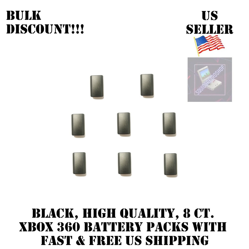 8x Black Battery Replacement for Xbox 360 Controller Case, Shell, Pack, Cover US