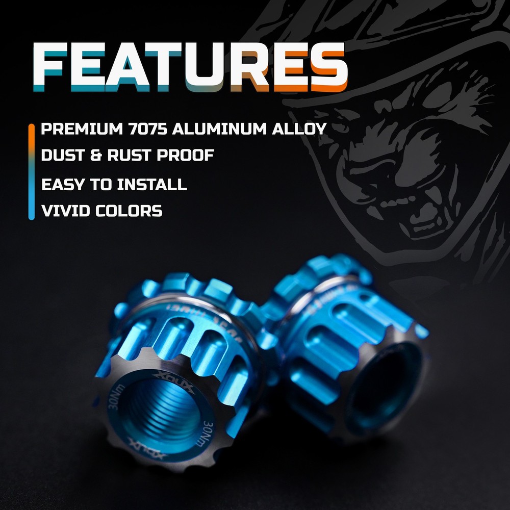 XOUX AX-A BMX Axle Nuts 10MM, Blue
