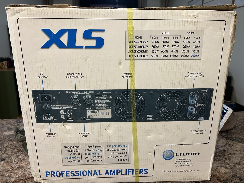 Crown Professional Amplifier XLS