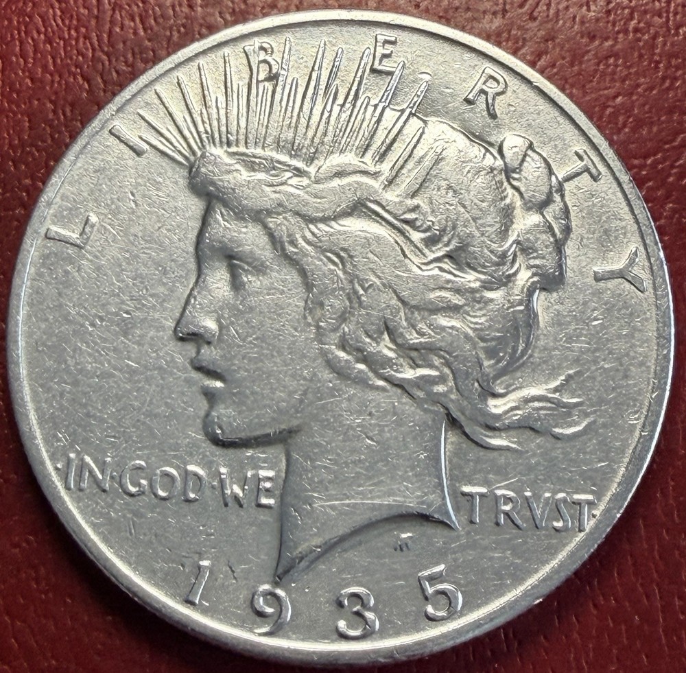 1935-S Peace Dollar. Better Grade. Free Shipping