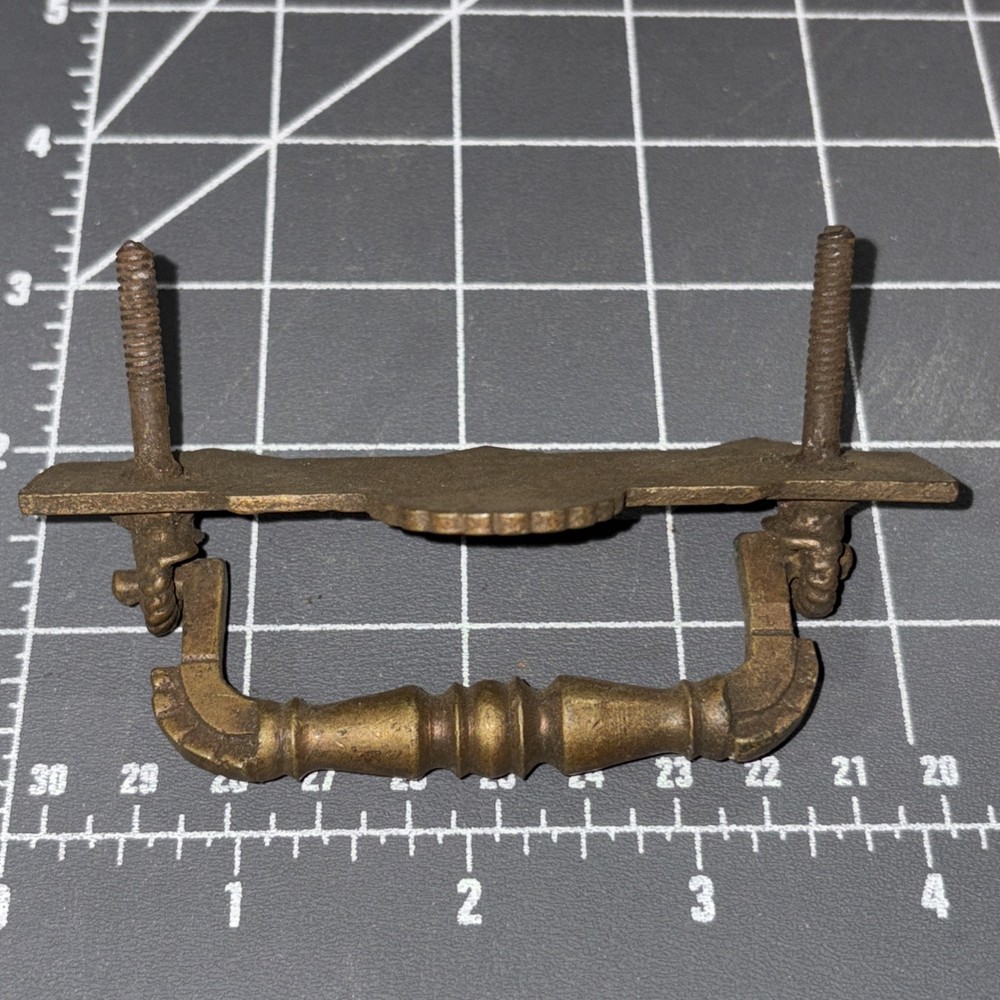 Antique Pressed Brass Drawer Pull Eastlake