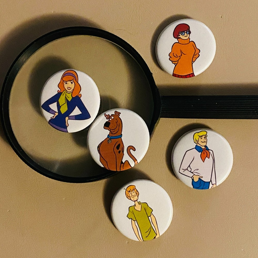 Scooby Doo Gang Button 5-Pack Mystery Machine Shaggy
