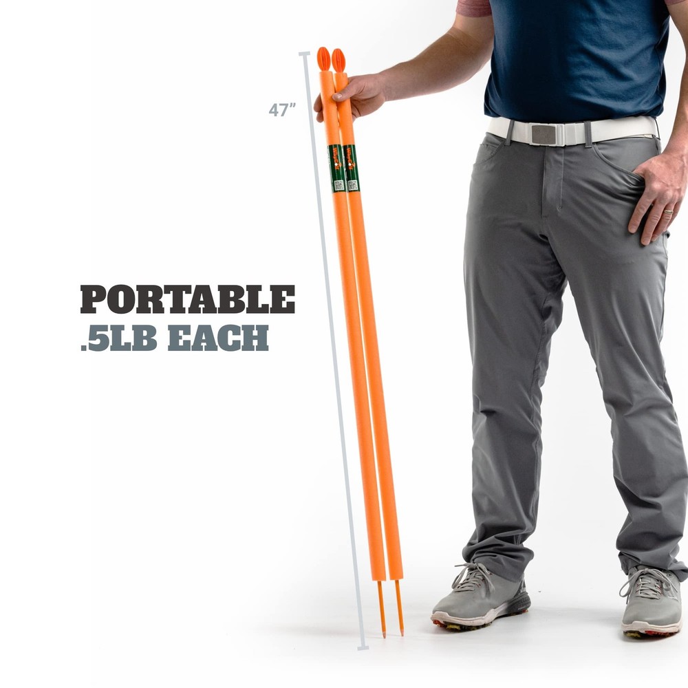 Padded Golf Alignment Rods | Create Golf Swing Trainer Angles Like pro Golf