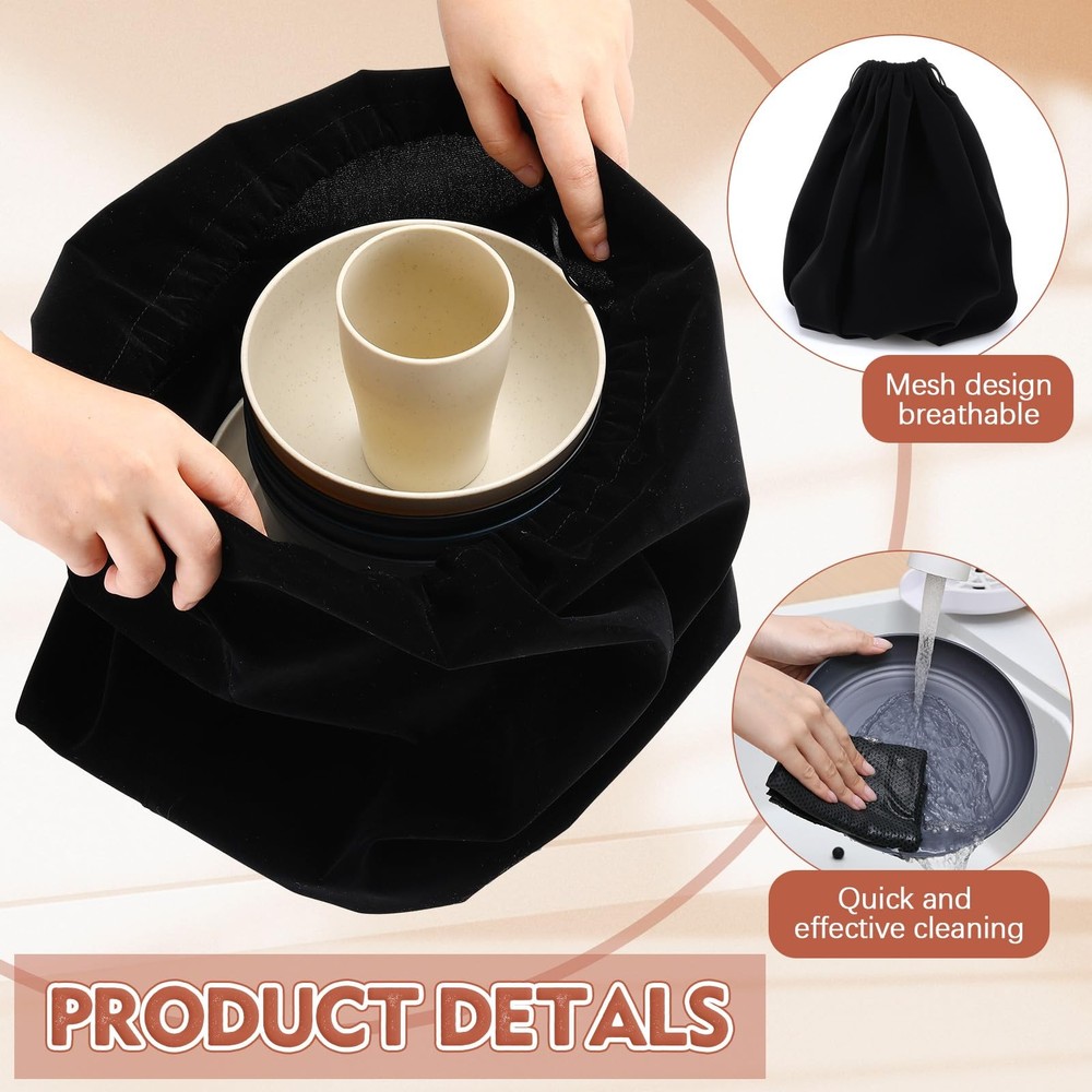 4 Sets Camping Mess Kits for 4 Person Camping Silverware Set Include Cup, Bow...