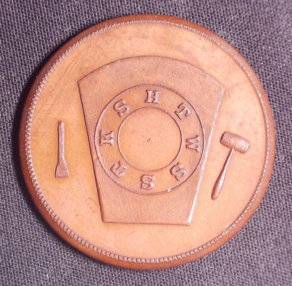 Crescent Chapter Masonic Penny Token Orange Massachusetts