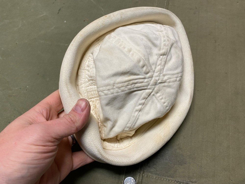 ORIGINAL WWII US NAVY ENLISTED DIXIE CUP HAT CAP- MEDIUM 7 1/8TH