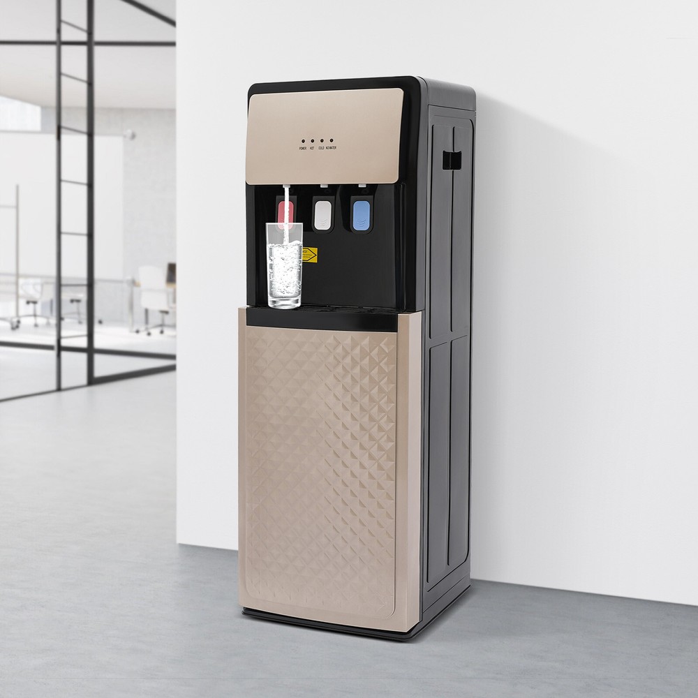 12.2*11.61*36.41"Champaign Gold Bottom Loading Hot& Cold Water Cooler Dispenser