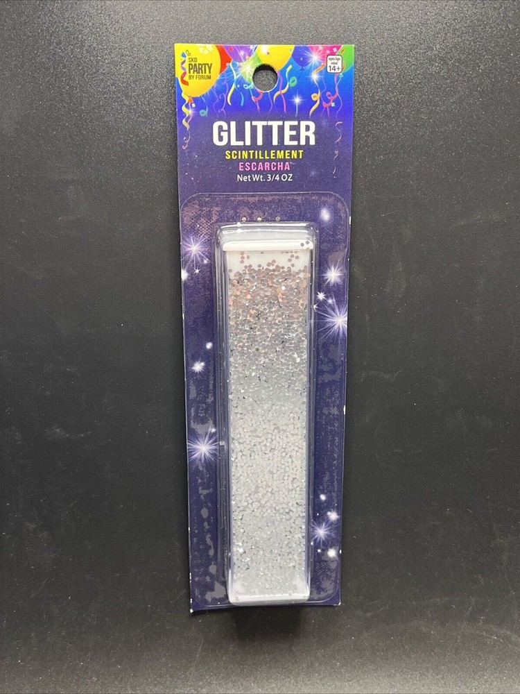 Silver Glitter 3/4 Oz Small Silver Circles