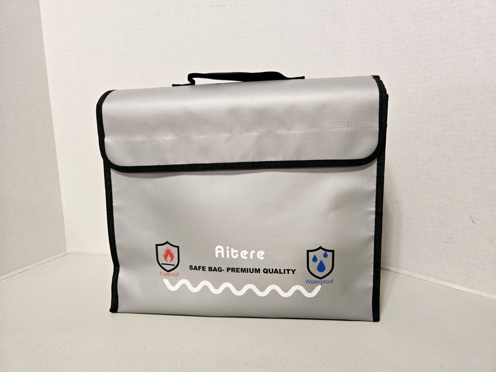 Aitere Fireproof/Waterproof Document Bag, 2500℉ Fireproof File Organizer Bag