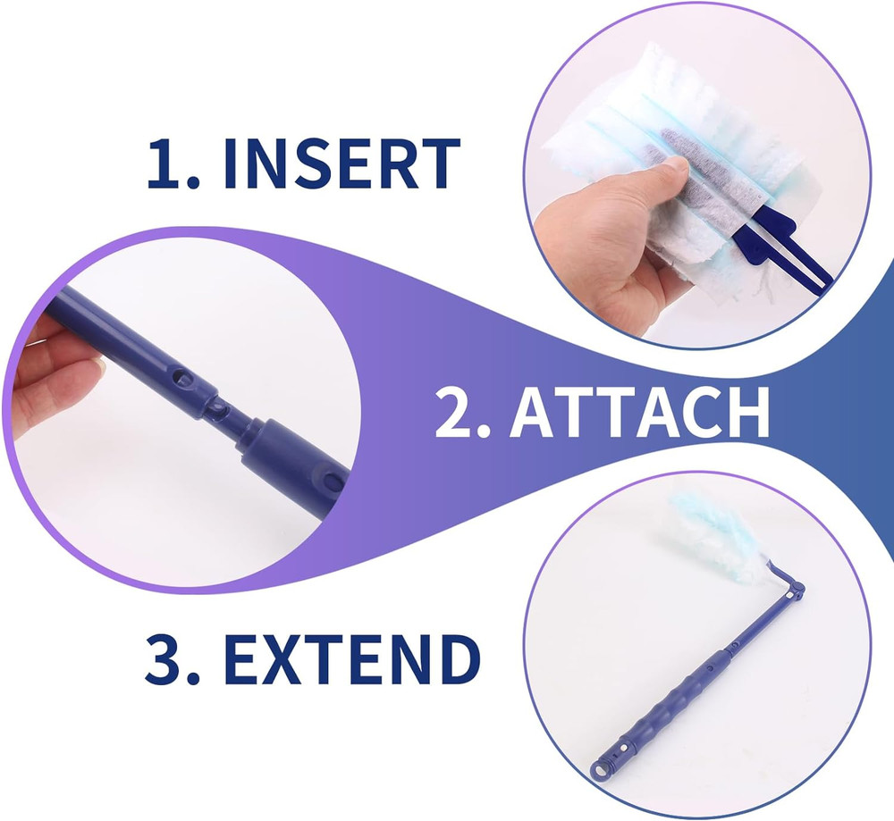 Replacement Duster Handles Compatible with Swiffer Duster Refill, Extended Handl