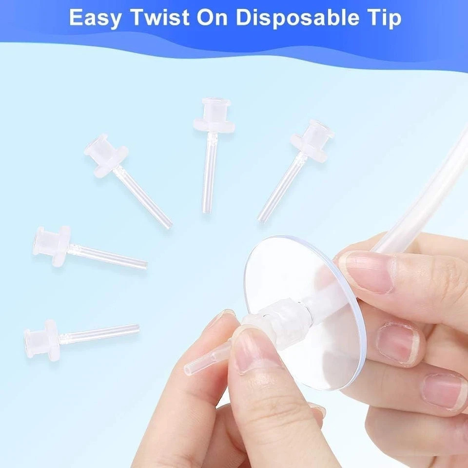 60 Pack Disposable Tips for Ear Washer, Replacement Washer Tips-...