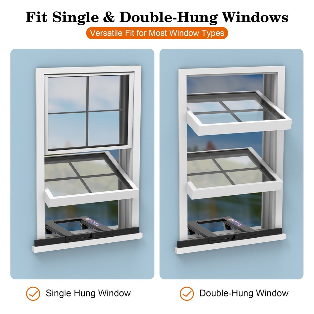 Adjustable Window AC Bracket, Quick Installation in 3minutes Without Drilling