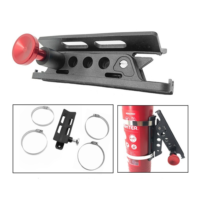 Universal Fire Extinguisher Holder Mount Bracket with 4 Clamps Adjustable Bobber