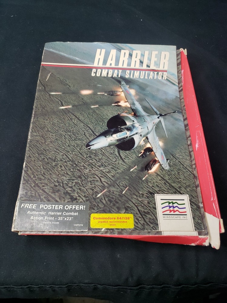 Harrier Combat Simulator by Mindscape for Commodore 64