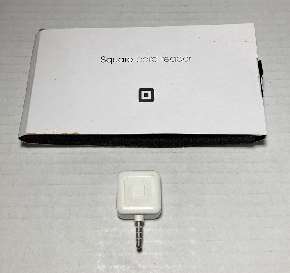 Square Credit Debit Card Reader White for Apple iPhone and Android