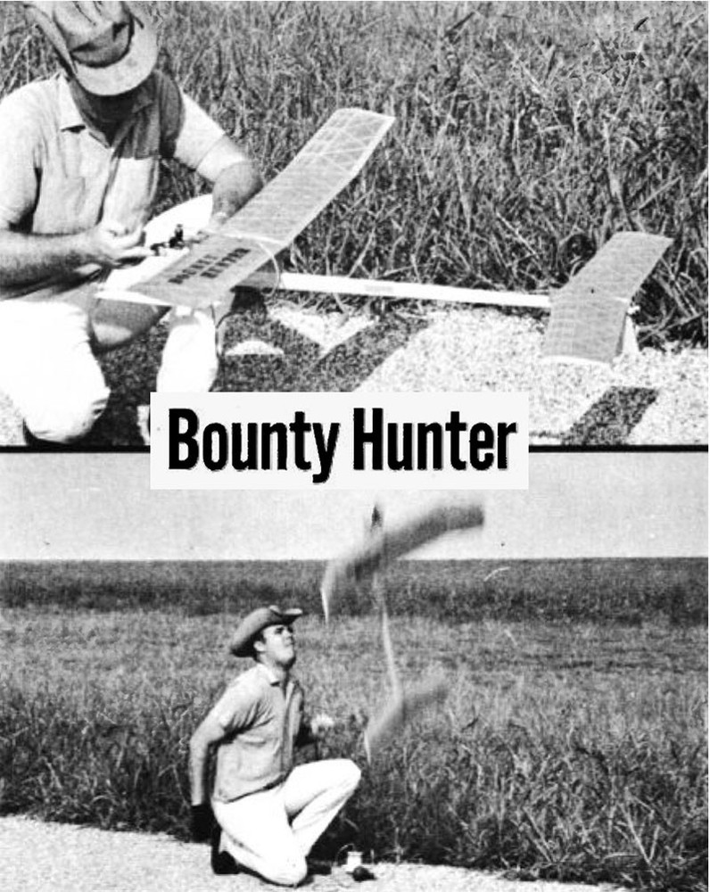 Model Airplane Plans (FF): BOUNTY HUNTER 51"ws, 391si Class A by Dick Mathis