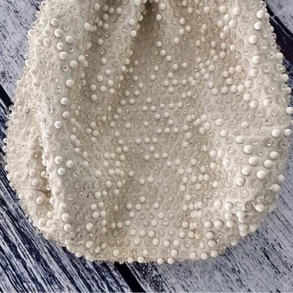 Vintage Beaded Purse String Reversible Bag Purse