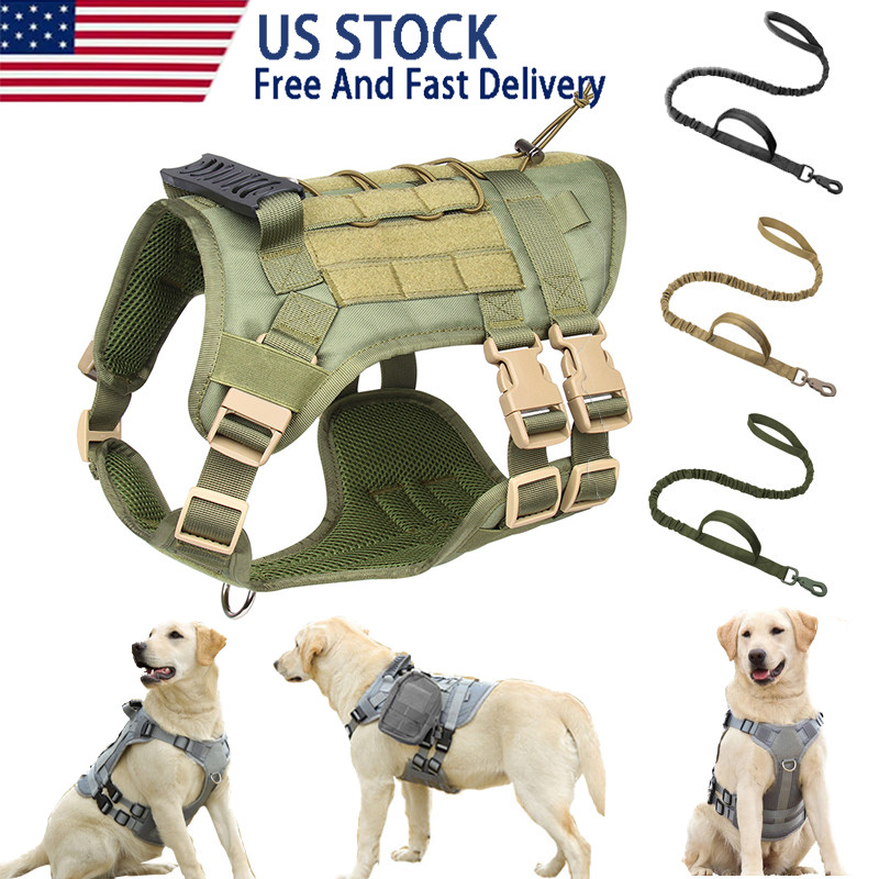 Tactical Dog Harness with Handle No-pull Large Military Dog Vest US Working Dog