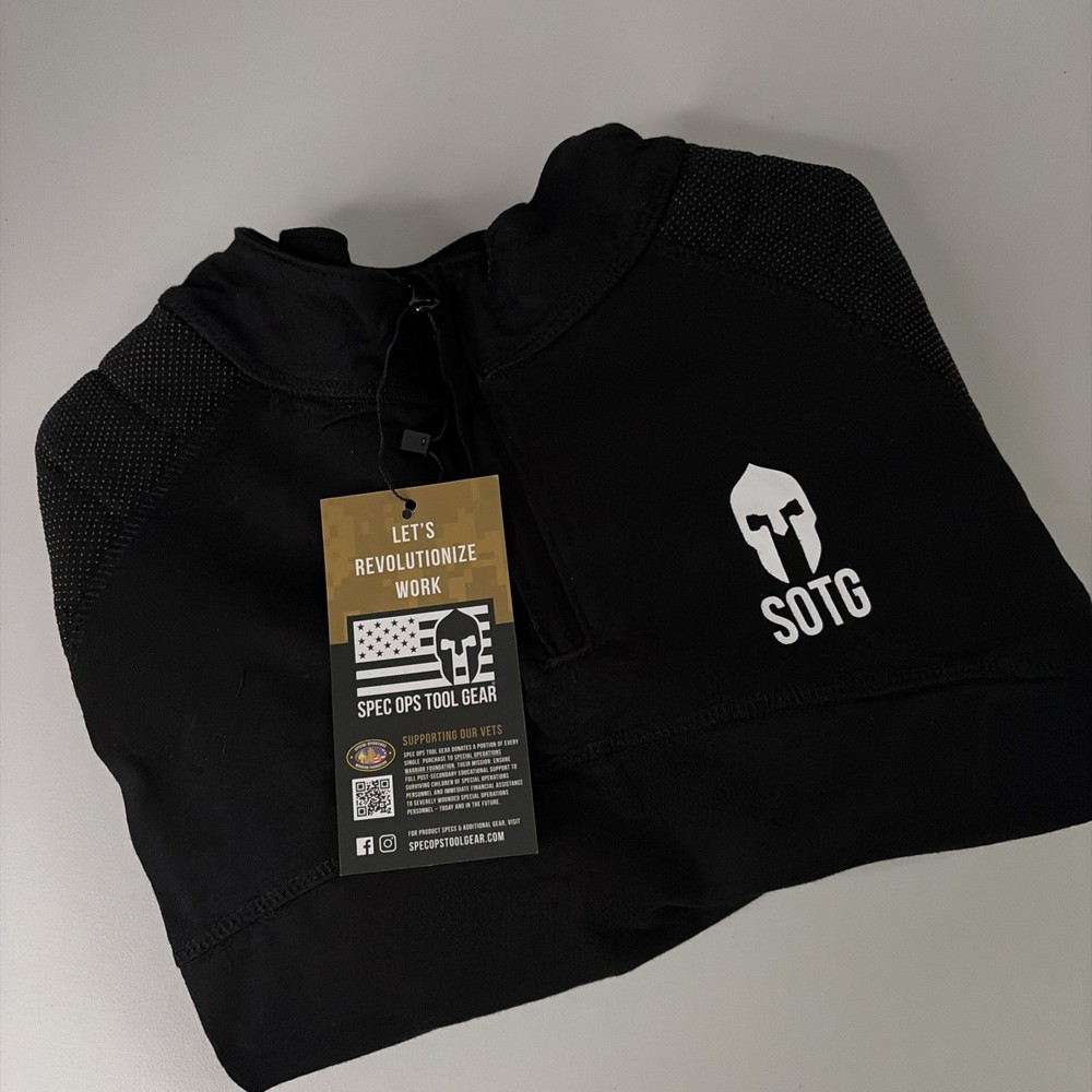 Spec Ops Tool Gear Foxtrot Long Sleeve Tactical Work Shirt Size Large NWT Black