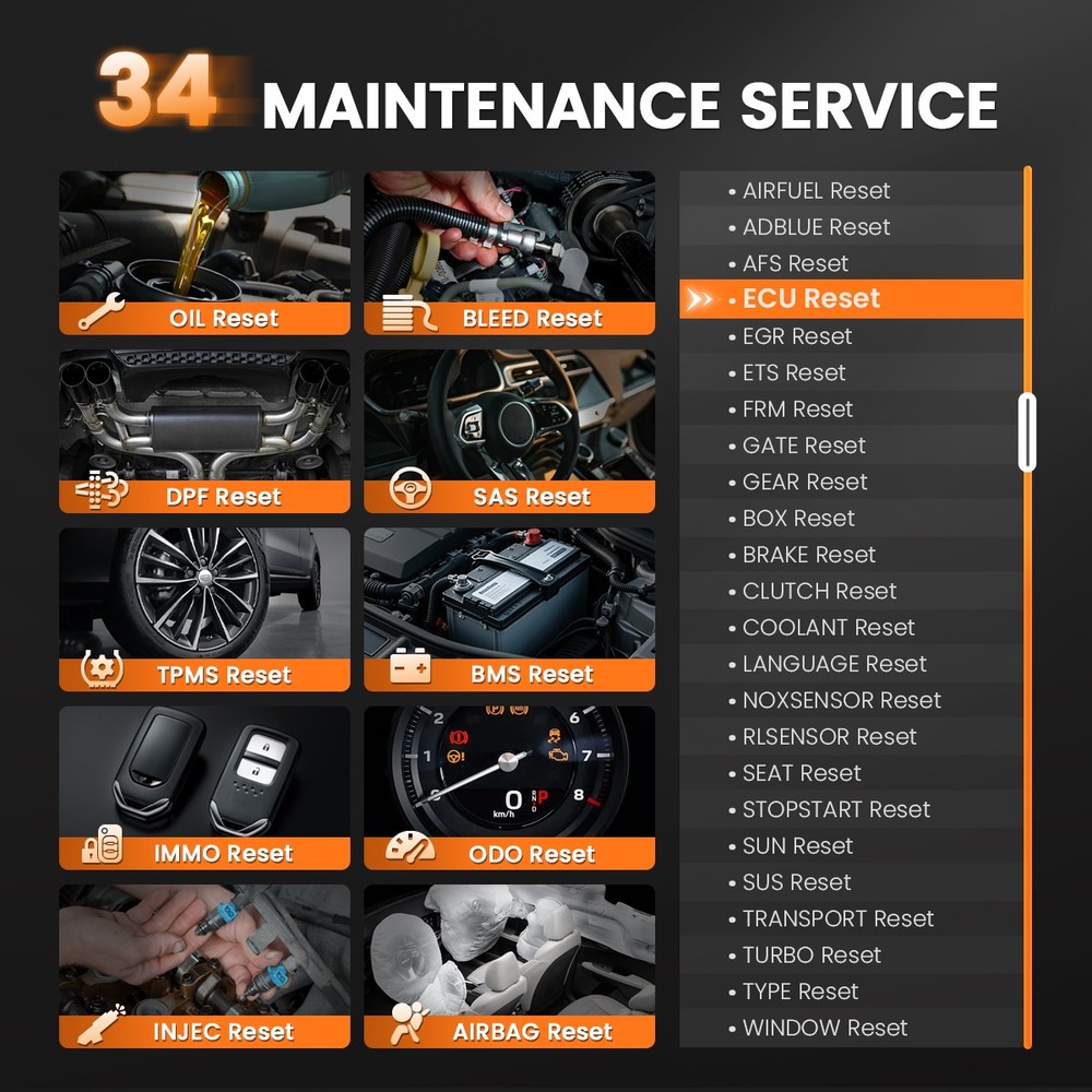 ANCEL DS600 BT All System Bidirectional Scanner Diagnostic Tool Gearbox Reset