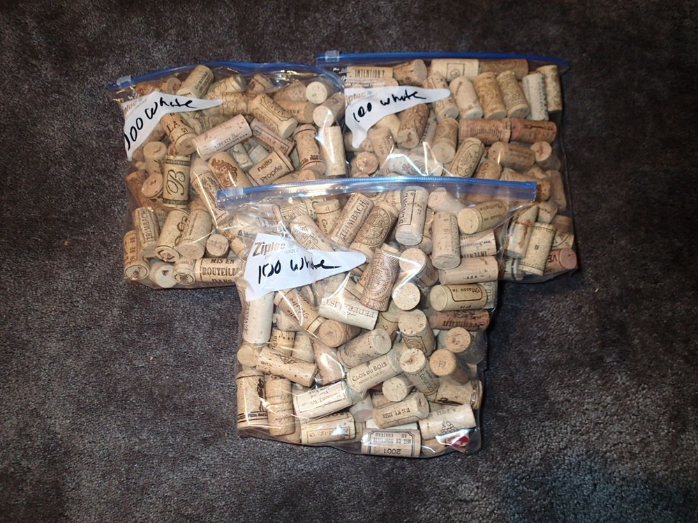 100 Authentic White Wine Corks