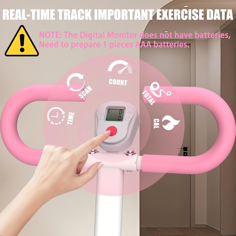 Pink Stair Stepper for Home Gym Exercise, Vertical Climber Exercise Machine