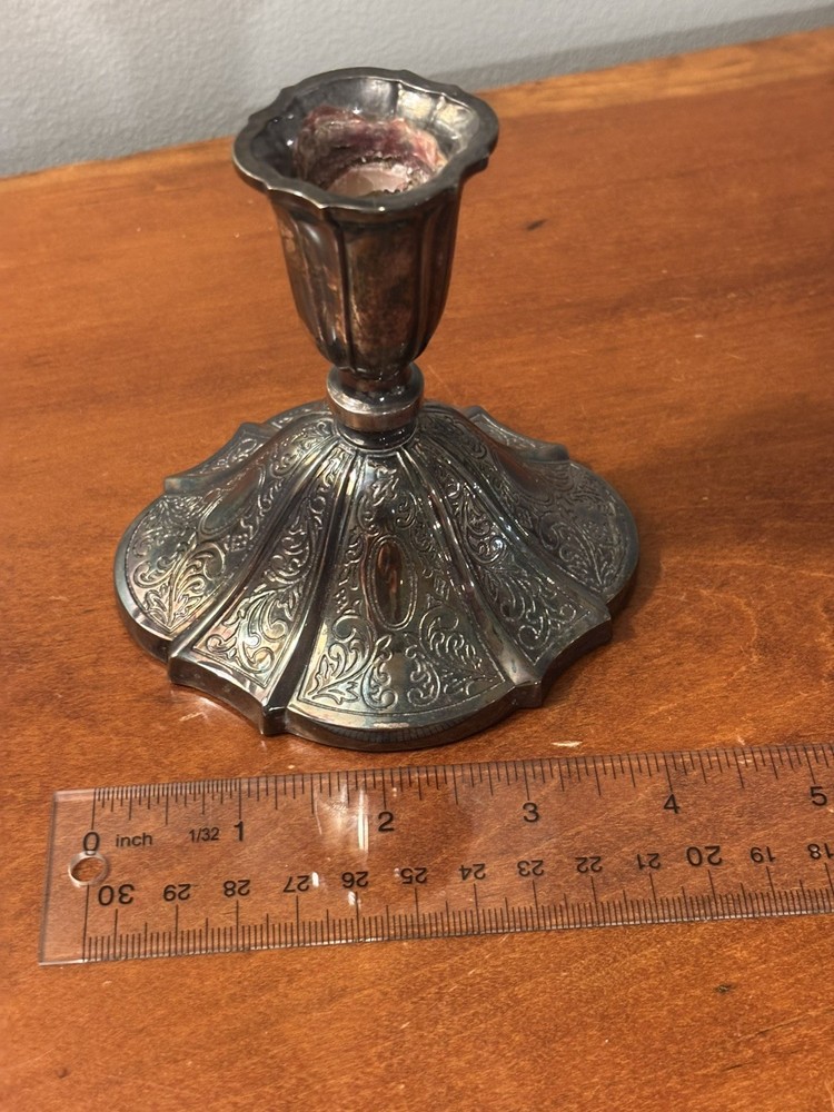Vintage Towle Silversmiths Candle Holders Oval Taper