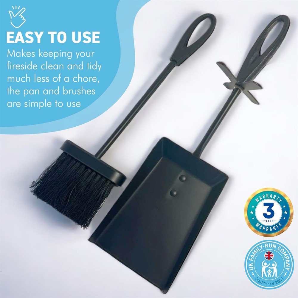 Bannister set ash pan and brush