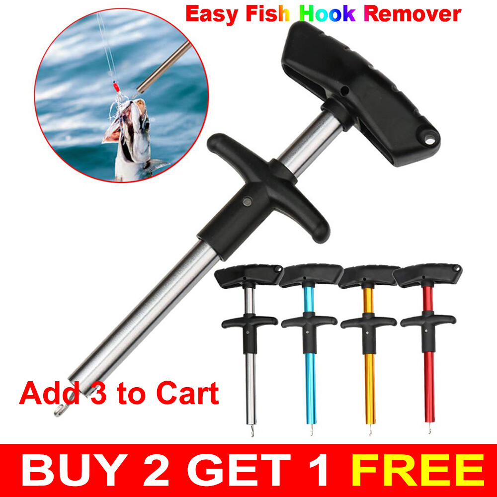 Easy Fish Hook Remover T-Handle Extractor Tackles Detacher Puller Fishing Tool