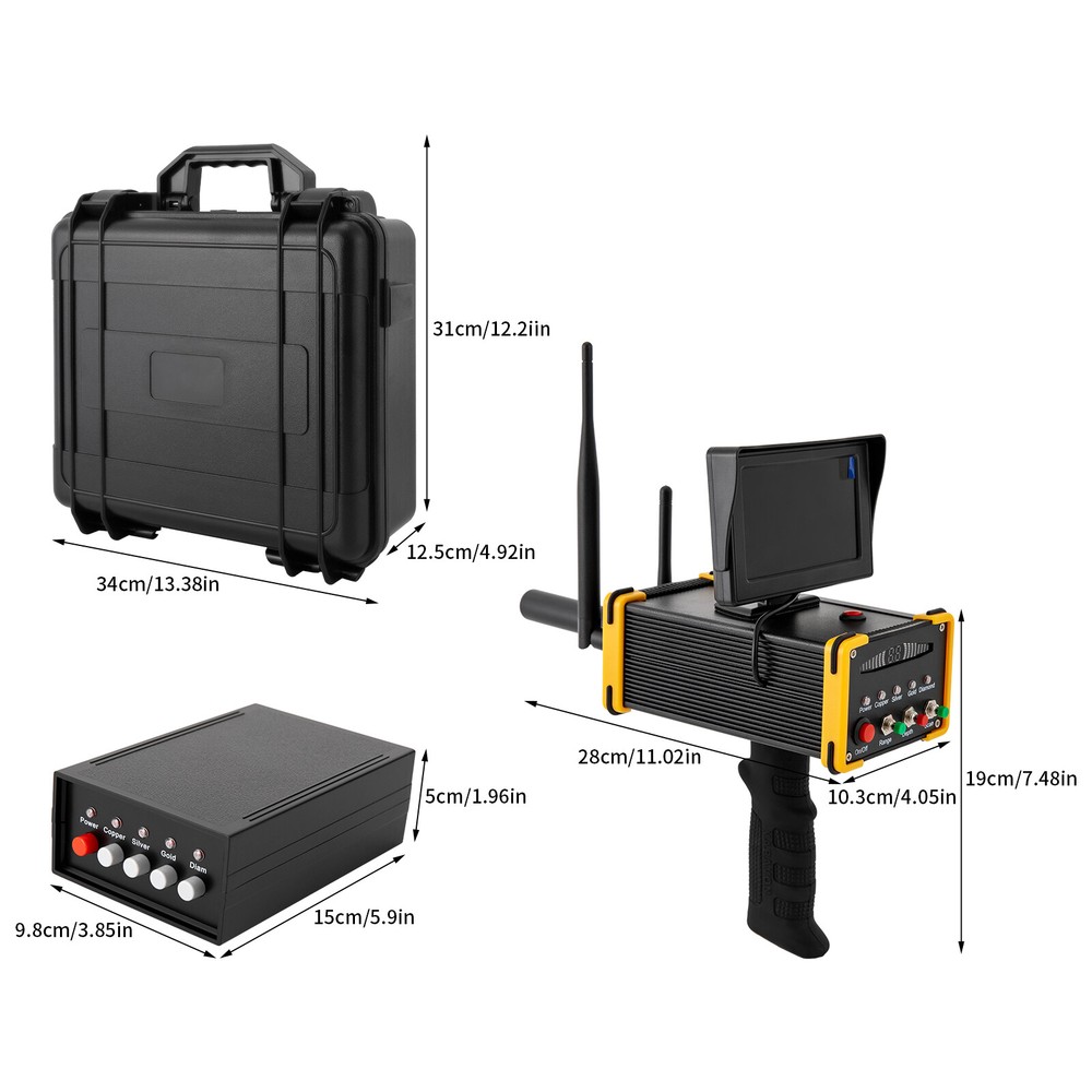 Metal Detector Kit, Detecting Machine, Underground Metal Scanner W/ LCD Display
